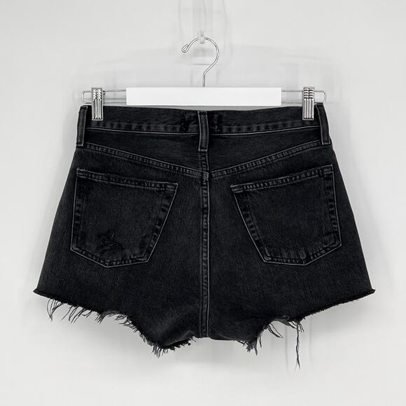 AGOLDE Parker Cutoff Denim Shorts Women’s Size 24 Vortex Distressed Raw Hem - Picture 5 of 5